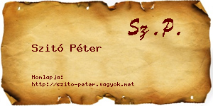 Szitó Péter névjegykártya
